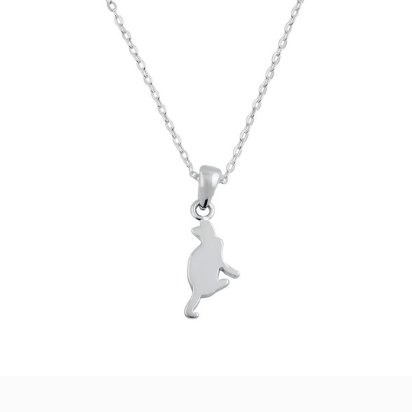 STERLING SILVER CAT NECKLACE - Picture 2 of 3